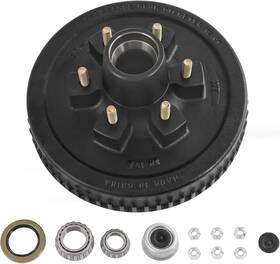 Jdm-z793 Branded 12 Inch X 2 Trailer Brake Drum Kit 6 On 5.5 Replacement For 5200-6000 Lbs Axle