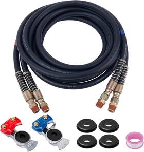 Yc-hc8073s Branded 15 Ft Air Line Hose Assembly With 1/2 Inch Lines Without Grips Black