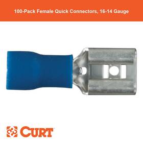 59592 Curt Female Quick Connectors 16-14 Wire Gauge 100-pack