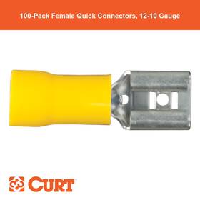 59593 Curt Female Quick Connectors 12-10 Wire Gauge 100-pack