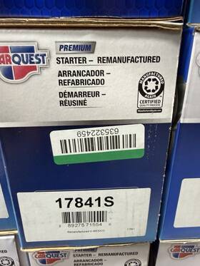 Eaton 17841s Carquest Premium Starter Remanufactured