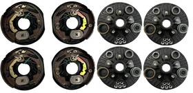Ecsr004650-ez2sabp-2 Ecustomhitch 2-pk Trailer Brake Self Adjusting Backing Plates 10 Inch 2lh 2rh With 4 Drum Kit 5-5
