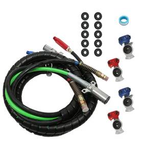 Ago-011107 Genrics 15ft 3 In 1 Abs And Power Airlines Hose Wrap Kit 7 Way Electrical Cable