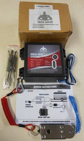Astbk-lt-002-j Jack Boss Breakaway Kit Led Trailer Brake Controller System