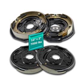 Jadode 665878223434 Trailer Electric Brake Assembly 12 Inch X 2 Brakes Kit For 7000 Lbs Axl