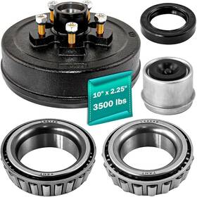 T-5x50d Jadode 10 Inch X 2-1/4 Trailer Brake Drum Kit 5 On For 3500 Lbs Heavy Duty 1pc