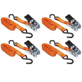 Keeper 05505 - 1 X 14ft High Tension Ratchet Tie-down With S Hooks 4 Pack 400 Lbs