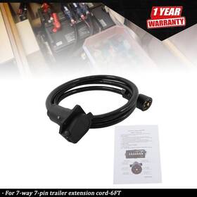 Tur770462i Labwork 7 Pin Trailer Extension 6 Feet - Way Plug Prongs Connector