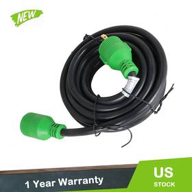 Pc2238921 Labworkauto 3 Prong 30 Amp Generator Extension Cord 25 Feet L5-30p/l5-30r 125v Sjtw Jacket