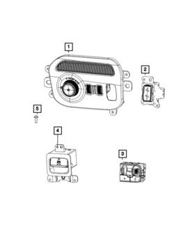 68496355ab Mopar Genuine Trailer Brake Control Module Switch