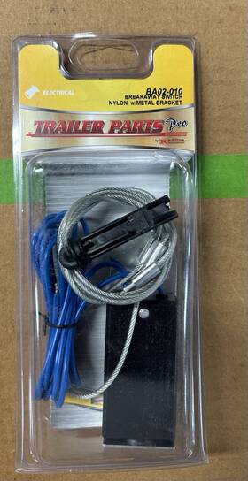 Ba02-10 Redline Redneck Electric Trailer Brake Emergency Breakaway Sw. With Cable 1-4 Axles