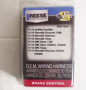 8507000 Reese Towpower Tow-power Brake Control Wiring Harness Escalade Silverado 2014-19