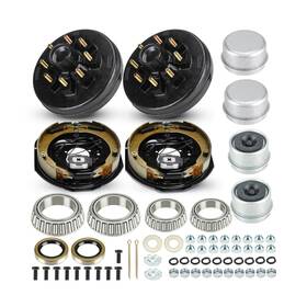 Brd008 Sehnsucht Trailer Axle Electric Brake Kit Pair Of 8-6.5 Inch Bolt Circle Drum With 1