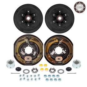 Southwest Wheel Pgbk13eleauto-lci Lippert Pre-greased 6-5.5 Inch Self-adjusting Trailer Axle Brake Kit 5 200 Lb Axles