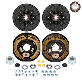 Southwest Wheel Pgbk42865ele-lci Lippert Pre-greased 8-6.5 Inch Electric Axle Brake Kit 7 000 Lbs. Trailer Axles
