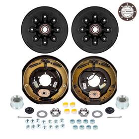 Southwest Wheel Pgbk42865ele916-lci Lippert Pre-greased 8-6.5 Inch Electric Axle Brake Kit 7 000 Lbs. Trailer Axles 9/16