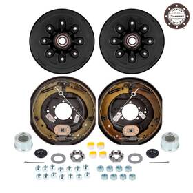 Southwest Wheel Pgbk42865eleauto916-lci Lippert Pre-greased 8-6.5 Inch Self-adjusting Trailer Brake Kit 7000 Lb Axles 9/16