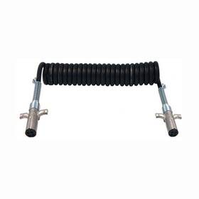 7r6082m Tectran Trailer Wiring Plug 8 Ft. 6 Way Powercoils Black 6/14