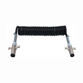 7r6152m Tectran Trailer Wiring Plug 15 Ft. 6 Way Powercoils Black 6/14