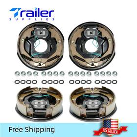 Wa-77-10-01 Trailer Supplies 10 Inch X2-1/4 Electric Brake Set 4pcs 2l 2r For 3500 4000 Lb Axles