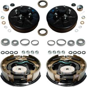 Wa-77-10 Trailer Supplies Wa-77-10/99-545-1pair 10 Inch X2-1/4 Self-adjust Brake And Drum Kit 3500 Lb Axle 5 On 4