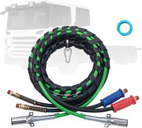 Vevor 197988389576 12ft Semi Truck Air Lines Kit 3-in-1 Hoses And Abs Power Line