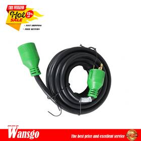 Wg2708818 Wansgo 3 Prong 30 Amp Generator Extension Cord 25 Feet L5-30p&l5-30r 125v Sjtw Jacket
