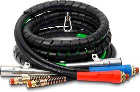 8029 Yiachuii 752895472058 15ft 3 In 1 Abs And Power Air Hose Kit Wrap 7 Way Electric Line Lines