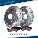 360MM Front Drilled Brake Rotors Pads Kit For 2016 - 2023 Nissan Titan Xd. Fixed Price $187.50.