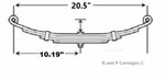 1- New 20" Trailer Leaf Spring 1000# (2000# Axle) Camper 3 UNA-169, X1020. Fixed Price $28.99.