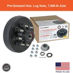 Curt 2024013260 12" Brake Drum Hub Kit With Installed Bearings 8 On 6-1/2",. Fixed Price $148.99.