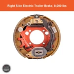 Electric Trailer Brake Assembly - 12.25" 3.38" 8,000 Lbs. Right Side (boxed). Fixed Price $120.99.