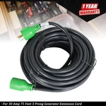 Prong Amp Generator Extension Cord 75 Feet Nema L5-30P L5-30R 125V. Fixed Price $87.98.