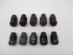 (10) Black Trailer Wheel Lug Nuts 1/2"X20X 1-3/8"L Steel Acorn 3/4" Hex. Fixed Price $18.35.