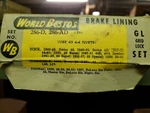 Nors World Bestos 286-D Brake Shoe Lining 31-49 BUICK,37-39 OLDS,35-38 Pontiac. Fixed Price $50.00.
