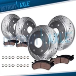 Front Rear Drilled Slotted Disc Rotors Brake Pads For 2016-2023 Nissan Titan Xd. Fixed Price $342.45.