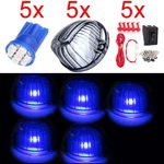 5X Smoke Cab Marker Top Light Lens W/ 3020 Blue Led Bulbs + Wiring Kit Fits Gmc. Fixed Price $16.74.