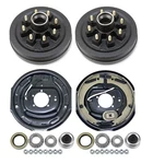 8 On 6.5" Trailer Hub Drum Kits With 12"X2" Electric Brakes For 7000LB 12X2 Axle. Fixed Price $244.48.
