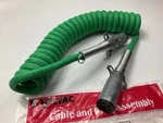 Velvac 59016 7-WAY Abs 15" Green Coil Trailer Electric Cable Power Cord 12" Lead. Fixed Price $43.16.
