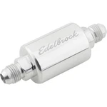 Edelbrock 8129 Inline Fuel Filter, Polished, Aluminum. Fixed Price $43.95.