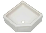 Lippert 325246 Corner Rv Shower Pan With Center Drain - 27" X Parchment. Fixed Price $210.62.