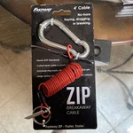 Fastway 4' Zip Breakaway Cable Coiled Steel Dot Standards New. Fixed Price $10.00.