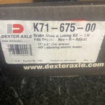 Dexter Axle K71-675-00 Nev Adjust Shoe & Lining Kit. Fixed Price $68.00.