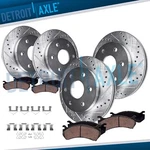 8PC Front Rear Drilled Slotted Disc Rotors Brake Pads For 2017-2023 Nissan Titan. Fixed Price $272.31.