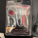 Master Lock 40" Towing Safety Cables Vinyl Coated Braided Steel, 2-PACK 2829DAT. Fixed Price $15.00.