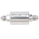 Edelbrock Fuel Filter 8129; In-line 40 Micron -06AN Male, Aluminum, Polished. Fixed Price $43.95.