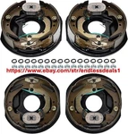 Trailer Brake Assemblies 4PCS 10" X 2-1/4" Electric, 3,500LBS, Left And Right,. Fixed Price $180.00.
