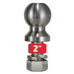 Trimax 2" Chrome Trailer Hitch Tow Ball 1" Shank 2.5" Receiver Coupler 8K Lbs. Fixed Price $28.99.