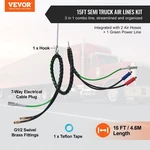 Vevor 12FT Semi Truck Air Lines Kit, 3-IN-1 Hoses & Abs Power For. Fixed Price $113.20.