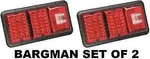 Bargman Set Of 2 (two) Trailer Red Led Taillight - Incadescent Backup Black Base. Fixed Price $169.98.